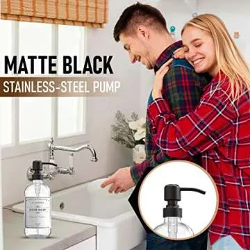 Sunrise Premium Clear Glass Dispenser Set with Labels