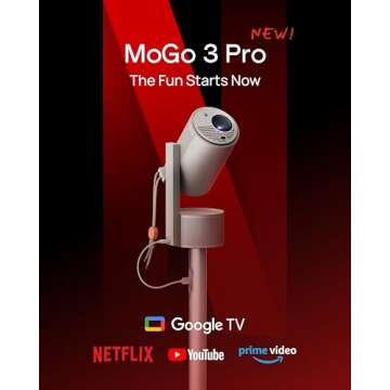 XGIMI MoGo 3 Pro & XGIMI MoGo 3 Pro Outdoor Projector with PowerBase Stand