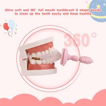 CUAIBB U Shaped Toddler Toothbrush for Kids 12 Months