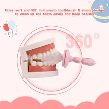 CUAIBB U Shaped Toddler Toothbrush for Kids 12 Months