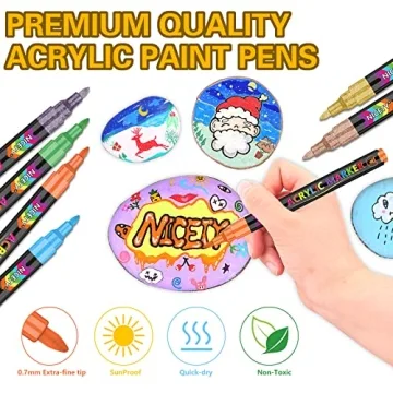 NICETY 72 Colors Acrylic Paint Pens for Every Project