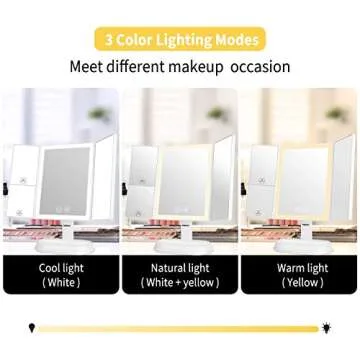 LED Makeup Mirror with Lights - Adjustable & Portable