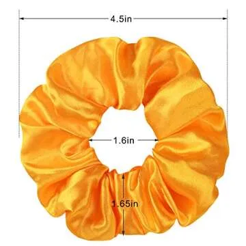 80 Pcs Silk Satin Hair Scrunchies 40 color Hair Bobbles Ponytail Holder Hair Accessories Scrunchy Solid Color Hair Ties