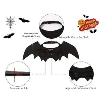Pet Cat Bat Wings Halloween Dog Bat Costume, Bat Wings for Cat Halloween Costume Puppy Kitten Cosplay Bat Costume Pet Apparel, Cat Wings for Halloween Party Decoration Dress up Accessories