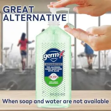 Germ-X Advanced Hand Sanitizer with Aloe for Family Hygiene