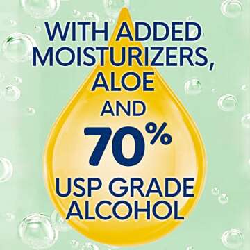 Germ-X Advanced Hand Sanitizer with Aloe and Vitamin E, Non-Drying Moisturizing Gel, Instant and No Rinse Formula, Pump Bottle, 1 Liter