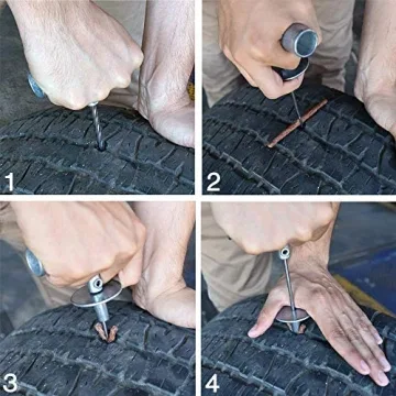 TOOLUXE 50002L Tire Repair Kit for Cars and Trucks