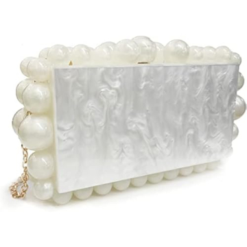KWRNIAE White Marble Evening Clutch Bag for Stylish Women