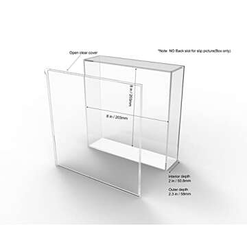 MarccTipton 8x8 Acrylic Shadow Box for Displays and Gifts