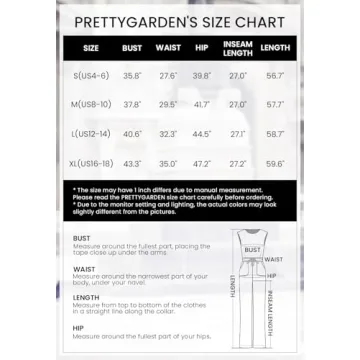 PRETTYGARDEN Women’s Summer Jumpsuit - Stylish & Versatile