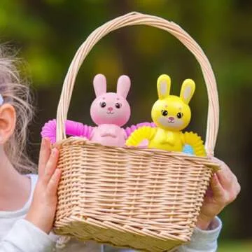Anditoy 4 Pack Bunny Pop Tubes - Sensory Easter Gifts