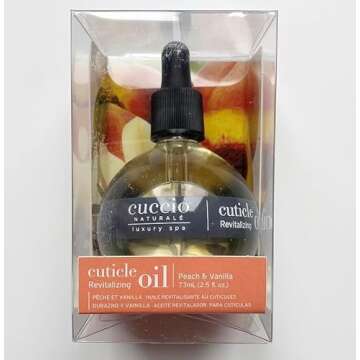 Cuccio Naturale Revitalizing ,Hydrating Oil For Repaired Cuticles Overnight - Remedy For Damaged Skin And Thin Nails - Paraben, Cruelty-Free Formula - Peach And Vanilla - 2.5 Oz