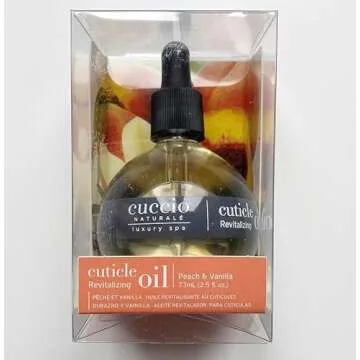 Cuccio Naturale Revitalizing ,Hydrating Oil For Repaired Cuticles Overnight - Remedy For Damaged Skin And Thin Nails - Paraben, Cruelty-Free Formula - Peach And Vanilla - 2.5 Oz
