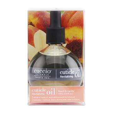 Cuccio Naturale Revitalizing ,Hydrating Oil For Repaired Cuticles Overnight - Remedy For Damaged Skin And Thin Nails - Paraben, Cruelty-Free Formula - Peach And Vanilla - 2.5 Oz