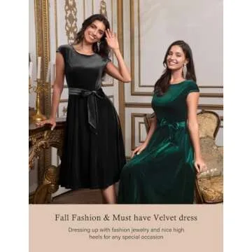 DRESSTELLS Velvet Cocktail Dress for Winter Weddings