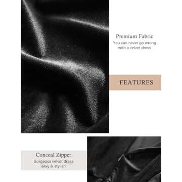 DRESSTELLS Velvet Cocktail Dress for Winter Weddings