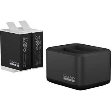 GoPro HERO12 Black Camera Bundle: Waterproof Action Cam with Go Pro Dual Battery Charger, & 2x GoPro Enduro Batteries, and 128GB Micro SD Card for Extended Adventure Recording