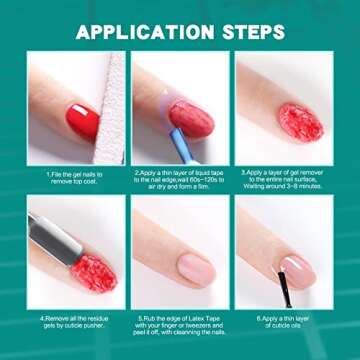 BesTby Gel Nail Polish Remover, Gel Polish Remover No Need Foil Soaking or Wrapping, Gel Remover for Nails 2 to 5 Minutes, Gel Nail Remover Easy and Quick Remove Gel Polish