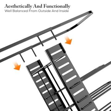 PMYEK Pots and Pans Organizer - Adjustable and Stylish Kitchen Storage