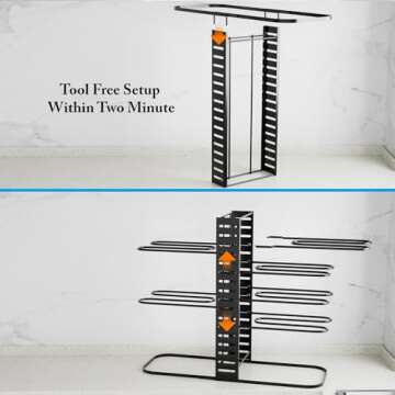 PMYEK Pots and Pans Organizer - Adjustable and Stylish Kitchen Storage