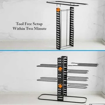 PMYEK Pots and Pans Organizer - Adjustable and Stylish Kitchen Storage