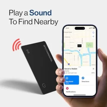 SPOTMINDERS Wallet Tracker - Slim, Waterproof, Rechargeable