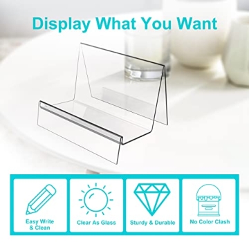 Boloyo Acrylic Display Stand with Sign Plate for Collectibles