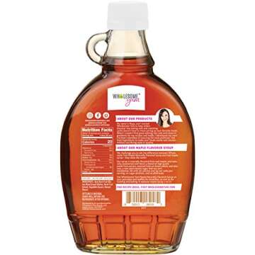Wholesome Yum Zero Sugar Maple Syrup (Keto Maple Syrup) With Monk Fruit & Allulose - Natural Sugar F...