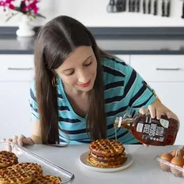 Wholesome Yum Zero Sugar Maple Syrup (Keto Maple Syrup) With Monk Fruit & Allulose - Natural Sugar Free Pancake Syrup - Non GMO, Low Carb, Gluten Free, Vegan, No Aftertaste (12 fl oz)