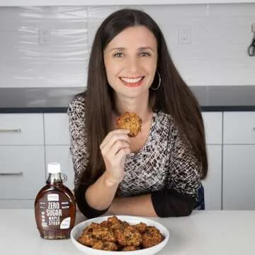 Wholesome Yum Zero Sugar Maple Syrup (Keto Maple Syrup) With Monk Fruit & Allulose - Natural Sugar Free Pancake Syrup - Non GMO, Low Carb, Gluten Free, Vegan, No Aftertaste (12 fl oz)