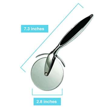 Rippl Pizza Cutter - Pizza Wheel with Ergonomic Handle - Pizza Slicer will Roll and Cut Perfectly Even Slices. Great for Any Size Pizza or Crust Thickness