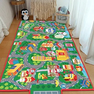 beetoy Car Rug Play Mat for Kids - 31.5"X67" Educational Fun