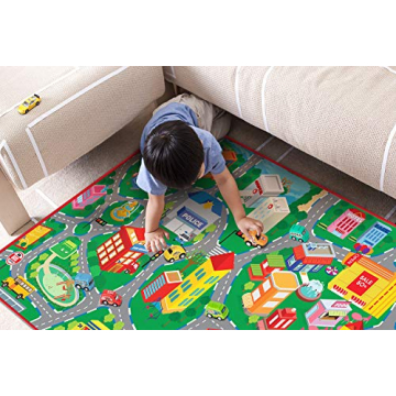 beetoy Car Rug Play Mat for Kids - 31.5"X67" Educational Fun