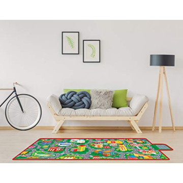 beetoy Car Rug Play Mat for Kids - 31.5"X67" Educational Fun
