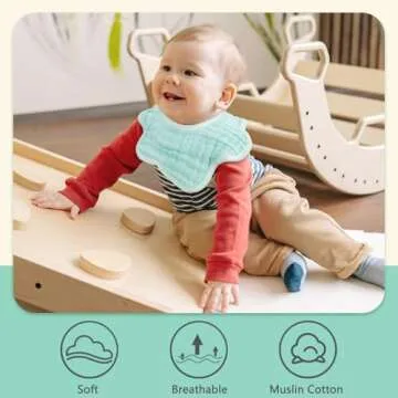 Soft Organic Muslin Baby Bibs - Stylish & Adjustable