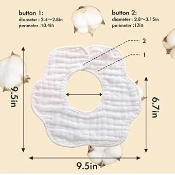 Soft Organic Muslin Baby Bibs - Stylish & Adjustable