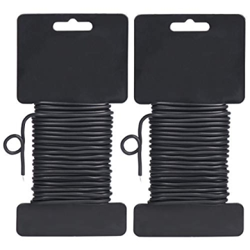 Shintop 3.5mm Garden Ties, Reusable Plant Twist Tie Black Heavy Duty Soft Plant Wire for Gardening, ...