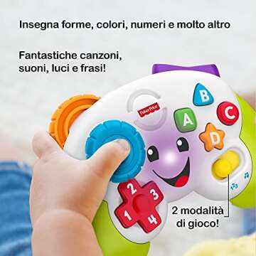 Fisher-Price - Controller Laugh and Learn, Teaches Shapes and Colors, Toy for Children 6+ Months, 3, FWG15