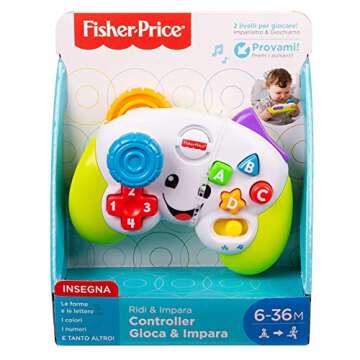 Fisher-Price - Controller Laugh and Learn, Teaches Shapes and Colors, Toy for Children 6+ Months, 3, FWG15