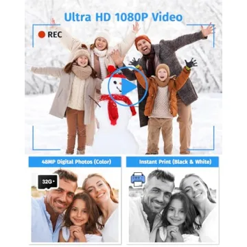 Dual-Lens Kids Instant Camera - Perfect Gift for Ages 4-12