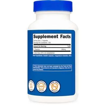 Nutricost L-Theanine 200mg, 120 Capsules, Double Strength - Non-GMO, Gluten Free