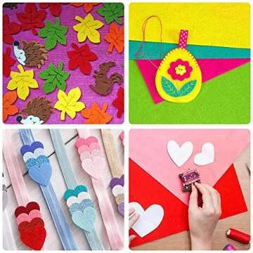 Caydo 30 Pcs 8" x 12" Adhesive Backed Felt Fabric Sheets, Assorted Color Christmas Felt Sheet for Sewing DIY Craft and Christmas Decorations