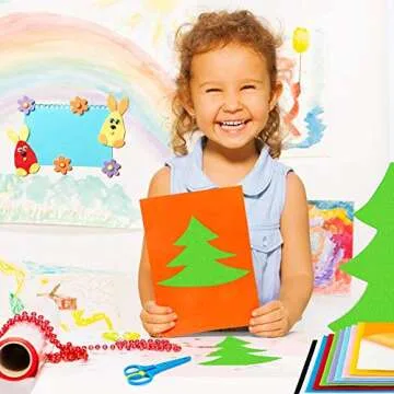 Caydo 30 Pcs 8" x 12" Adhesive Backed Felt Fabric Sheets, Assorted Color Christmas Felt Sheet for Sewing DIY Craft and Christmas Decorations