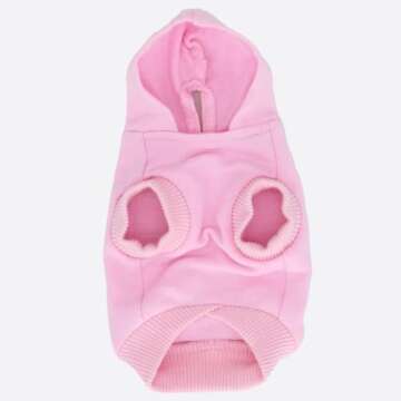 LOPHIPETS Dog Cotton Hoodies Sweatshirts for Small Dogs Chihuahua Puppy Clothes Cold Weather Coat-Pink/XS