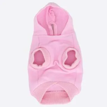 LOPHIPETS Dog Cotton Hoodies Sweatshirts for Small Dogs Chihuahua Puppy Clothes Cold Weather Coat-Pink/XS