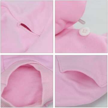 LOPHIPETS Dog Cotton Hoodies Sweatshirts for Small Dogs Chihuahua Puppy Clothes Cold Weather Coat-Pink/XS