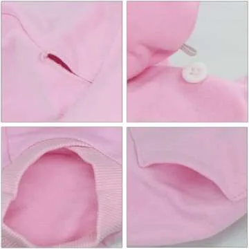 LOPHIPETS Dog Cotton Hoodies Sweatshirts for Small Dogs Chihuahua Puppy Clothes Cold Weather Coat-Pink/XS