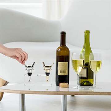 NEKLJJ Dachshund Wine Bottle Stopper Unique Decor