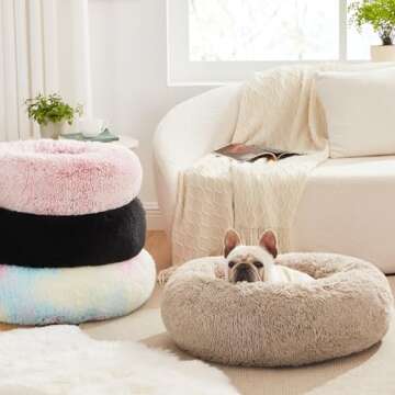 Love's Cabin Calming Dog & Cat Bed for Small Pets