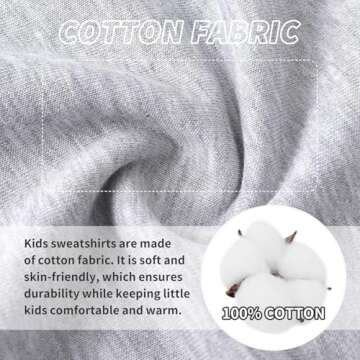 Shouldin 2-Pack Unisex Kids Crewneck Sweatshirt Long Sleeve Cotton Pullover Tops For Boys and Girls(Thin)